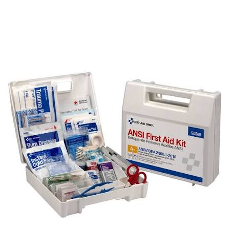 25 Person, 141 Piece ANSI Kit w/Plastic Case by First Aid Only