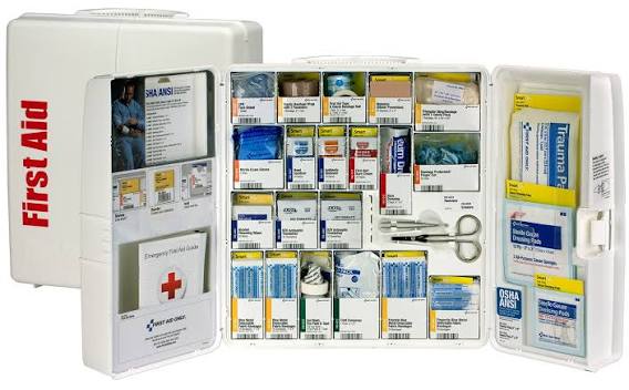 Smart Compliance Food Service Kit w/Medications in Large Plastic Cabinet by First Aid Only